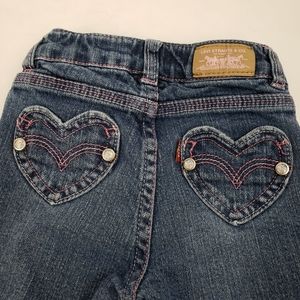 Levi's bootcut fit jeans hearts